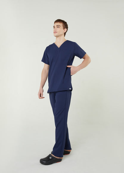 PAT-MED 'COMFY' Men's Scrub Top LUNAR NAVY