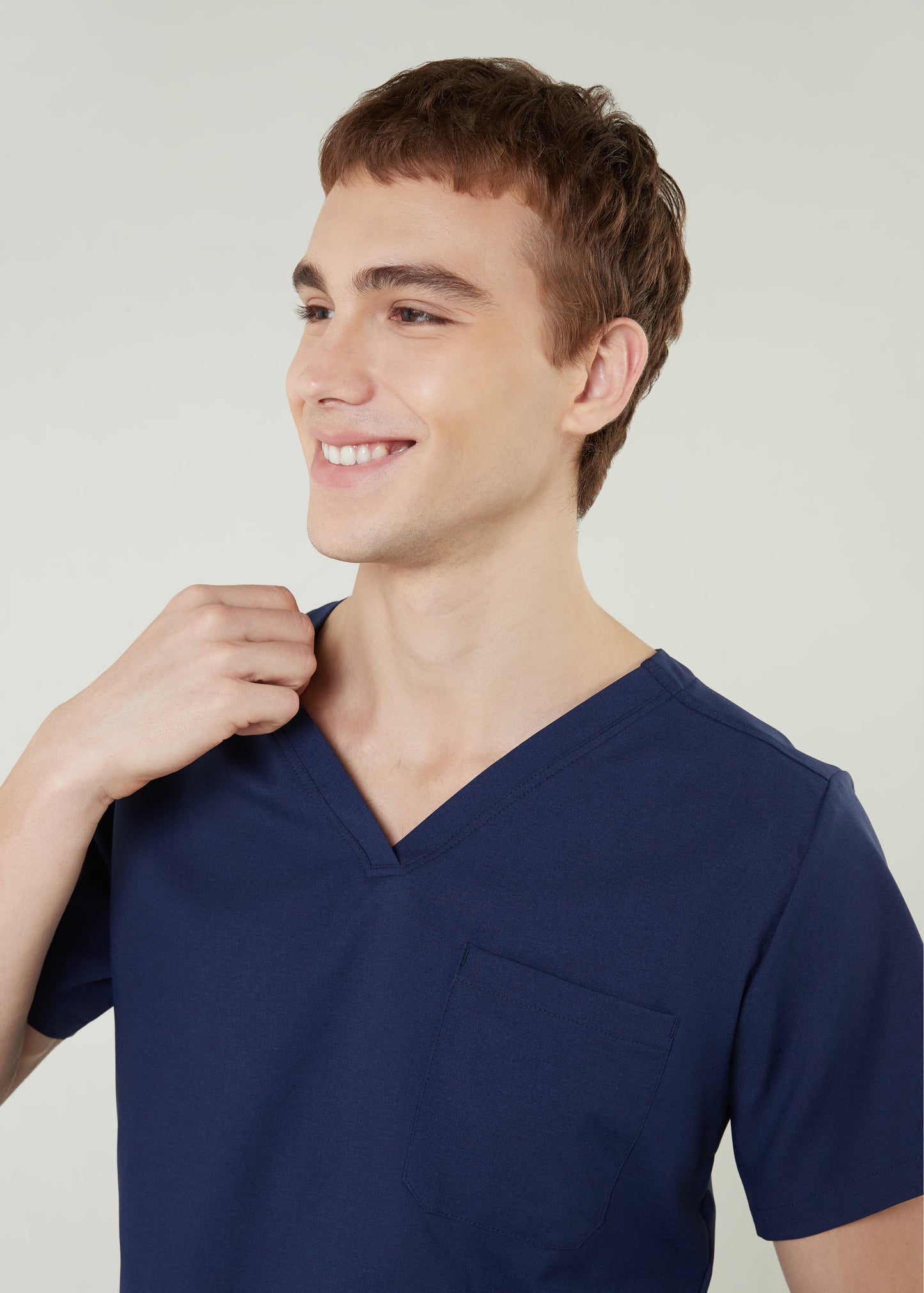 PAT-MED 'COMFY' Men's Scrub Top LUNAR NAVY