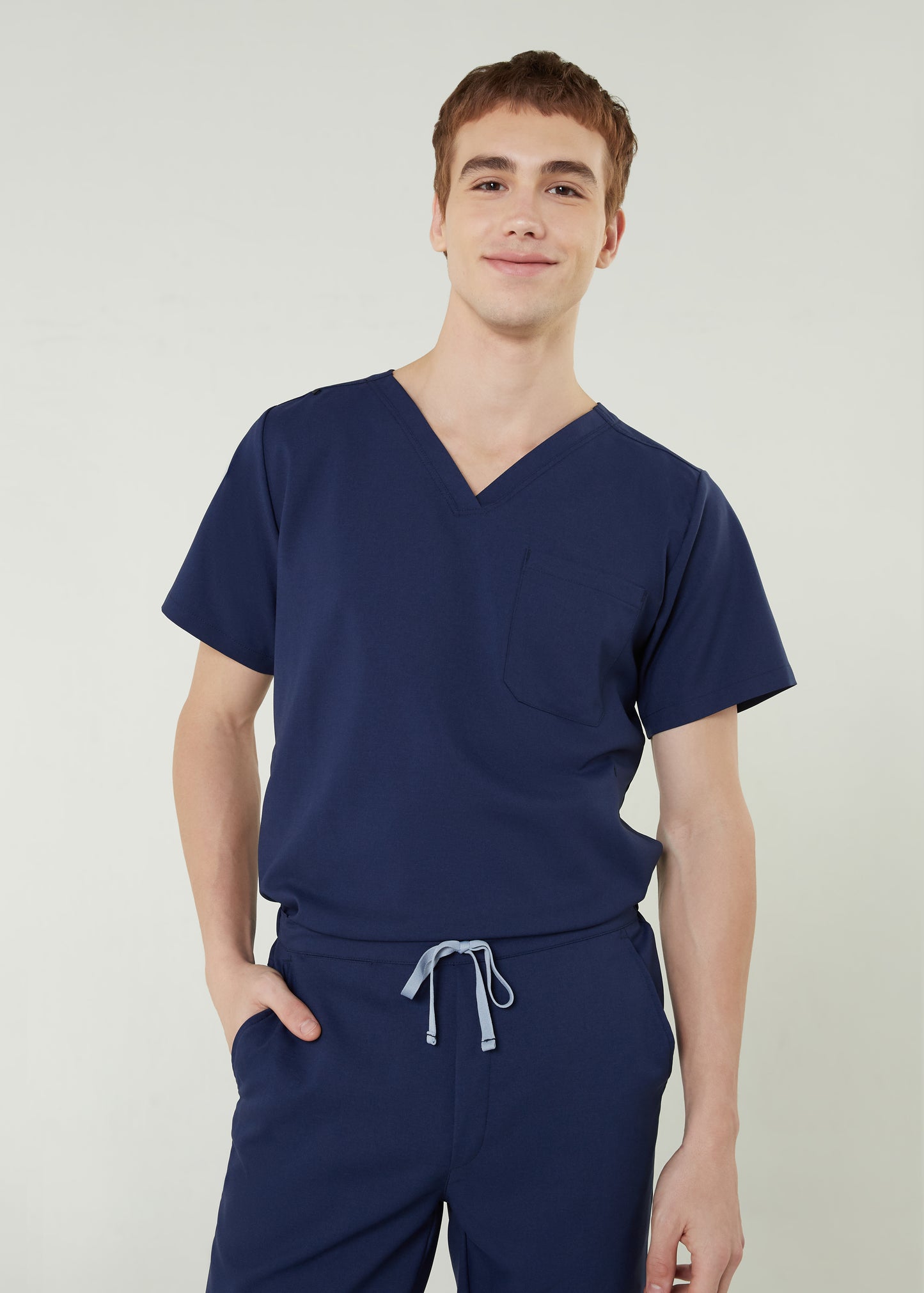 PAT-MED 'COMFY' Men's Scrub Top LUNAR NAVY