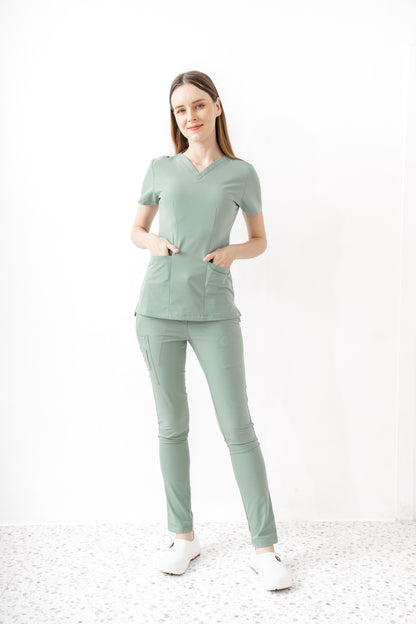 PAT-MED 'JOY' Premium Women's Scrub Top JADE