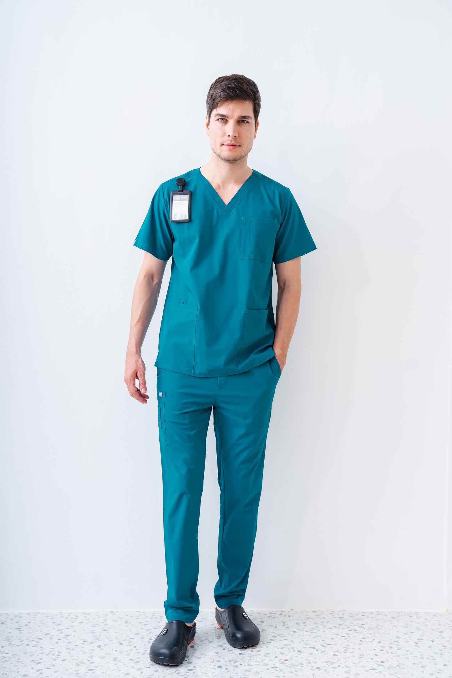 PAT-MED 'JOY' Premium Men's Scrub Top DEEP LAKE