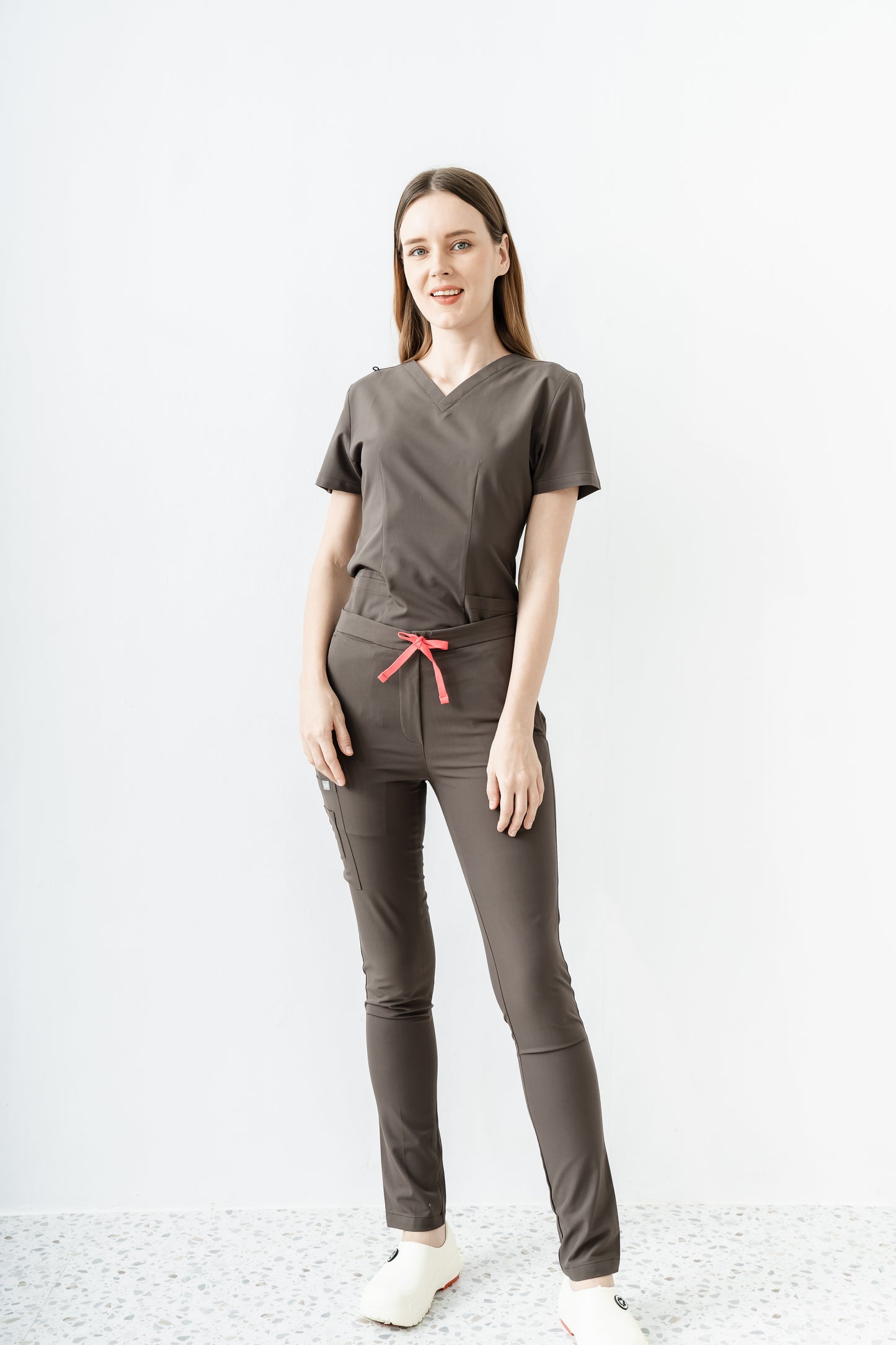 PAT-MED 'JOY' Premium Women's Scrub Top DARK OAK