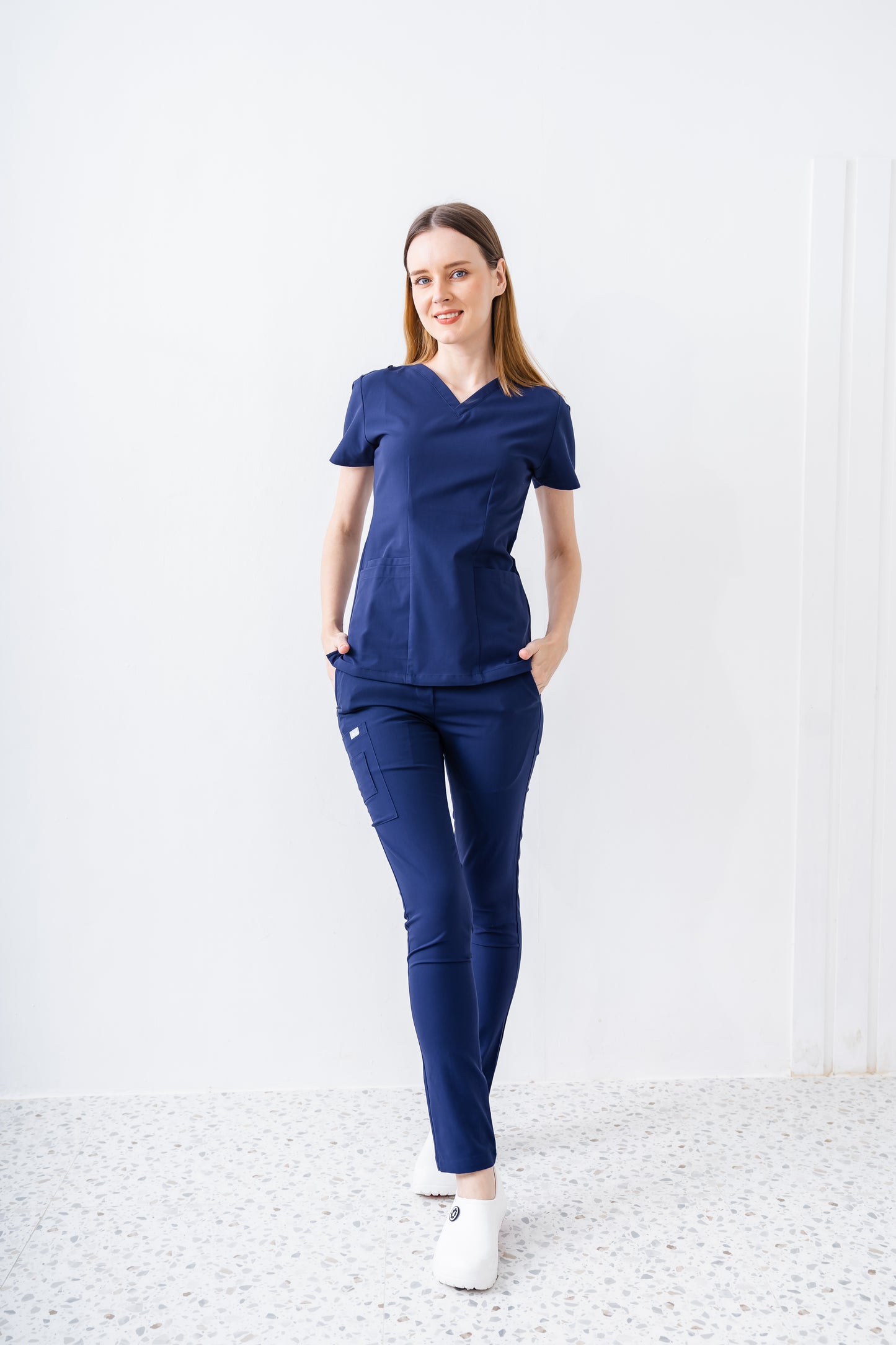 PAT-MED 'JOY' Premium Women's Scrub Top NAVY