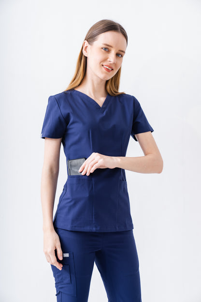 PAT-MED 'JOY' Premium Women's Scrub Top NAVY