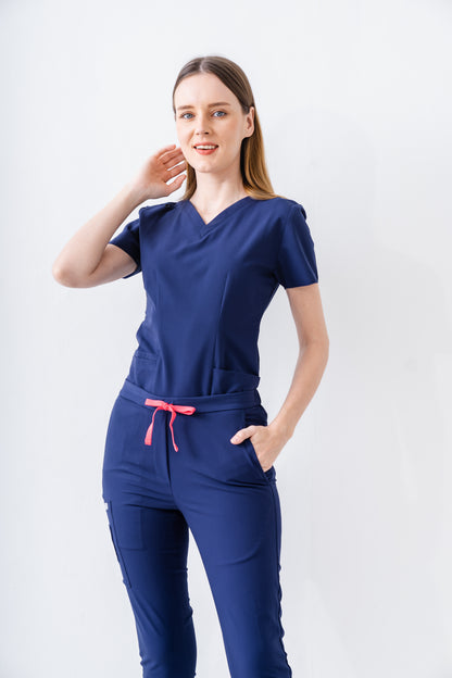 PAT-MED 'JOY' Premium Women's Scrub Top NAVY