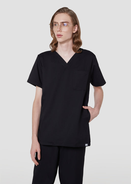 PAT-MED 'COMFY' Men's Scrub Top DARK NIGHT