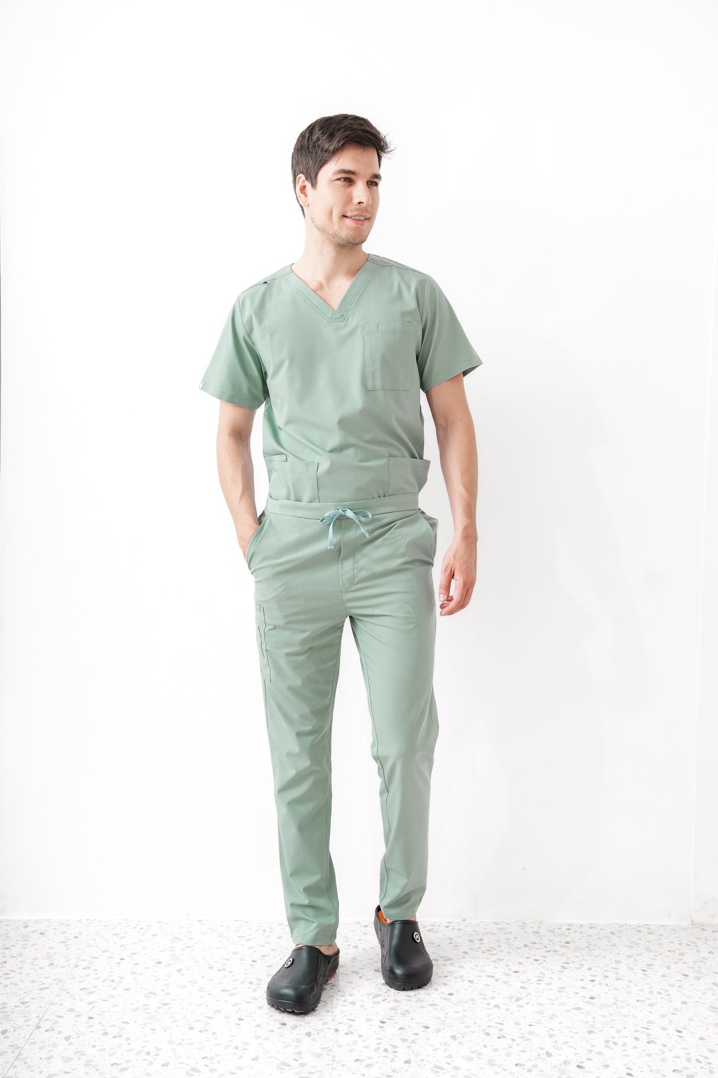 PAT-MED 'JOY' Premium Men's Scrub Top JADE