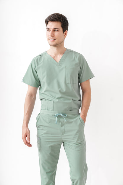 PAT-MED 'JOY' Premium Men's Scrub Top JADE