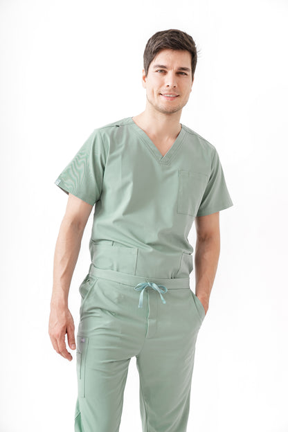 PAT-MED 'JOY' Premium Men's Scrub Top JADE