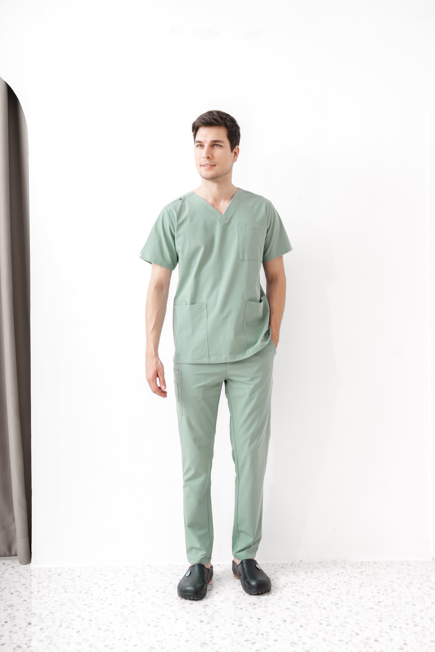 PAT-MED 'JOY' Premium Men's Scrub Top JADE