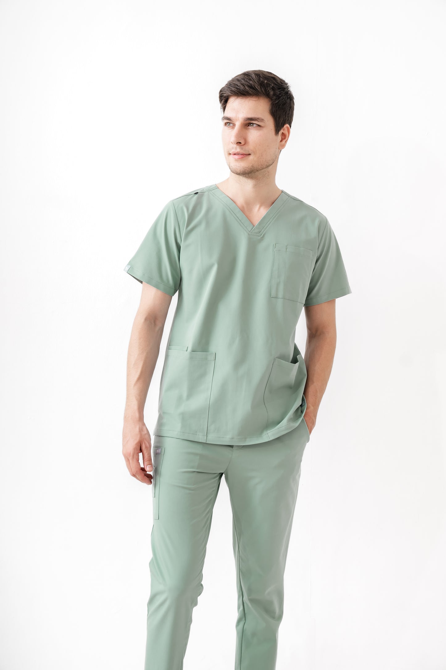 PAT-MED 'JOY' Premium Men's Scrub Top JADE