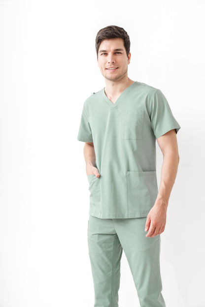 PAT-MED 'JOY' Premium Men's Scrub Top JADE