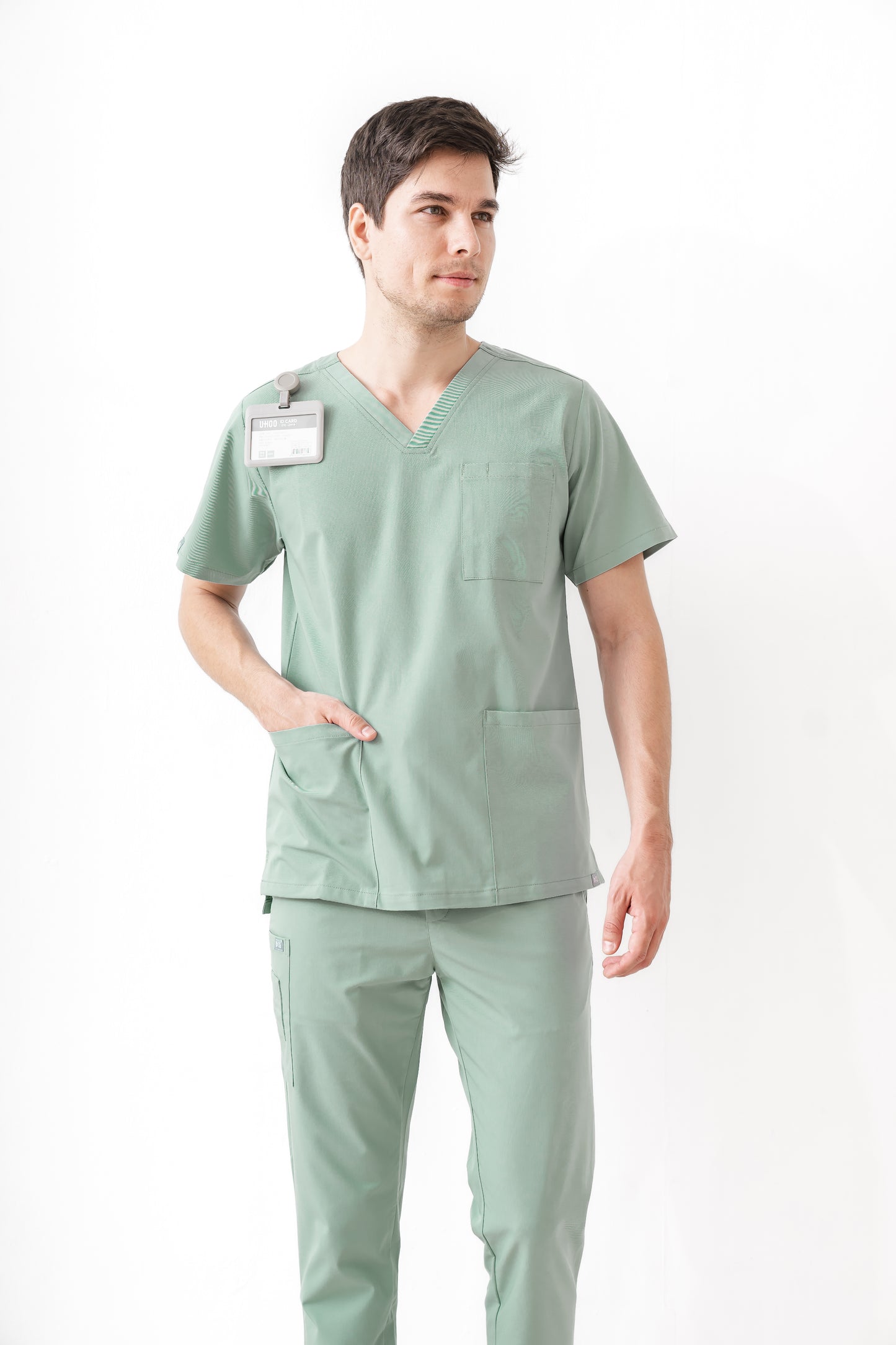 PAT-MED 'JOY' Premium Men's Scrub Top JADE