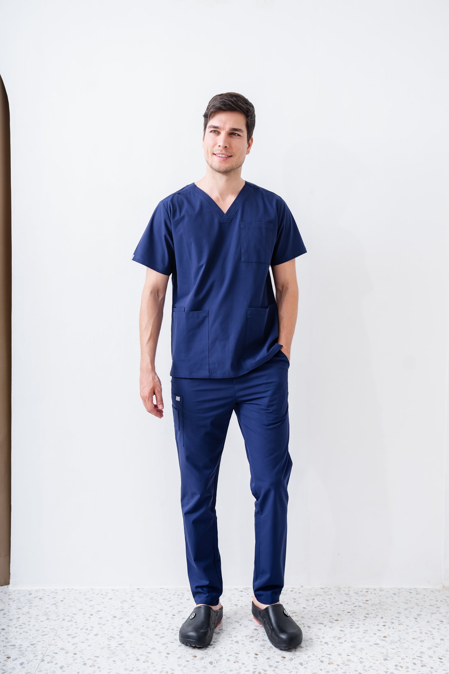 PAT-MED 'JOY' Premium Men's Scrub Top NAVY