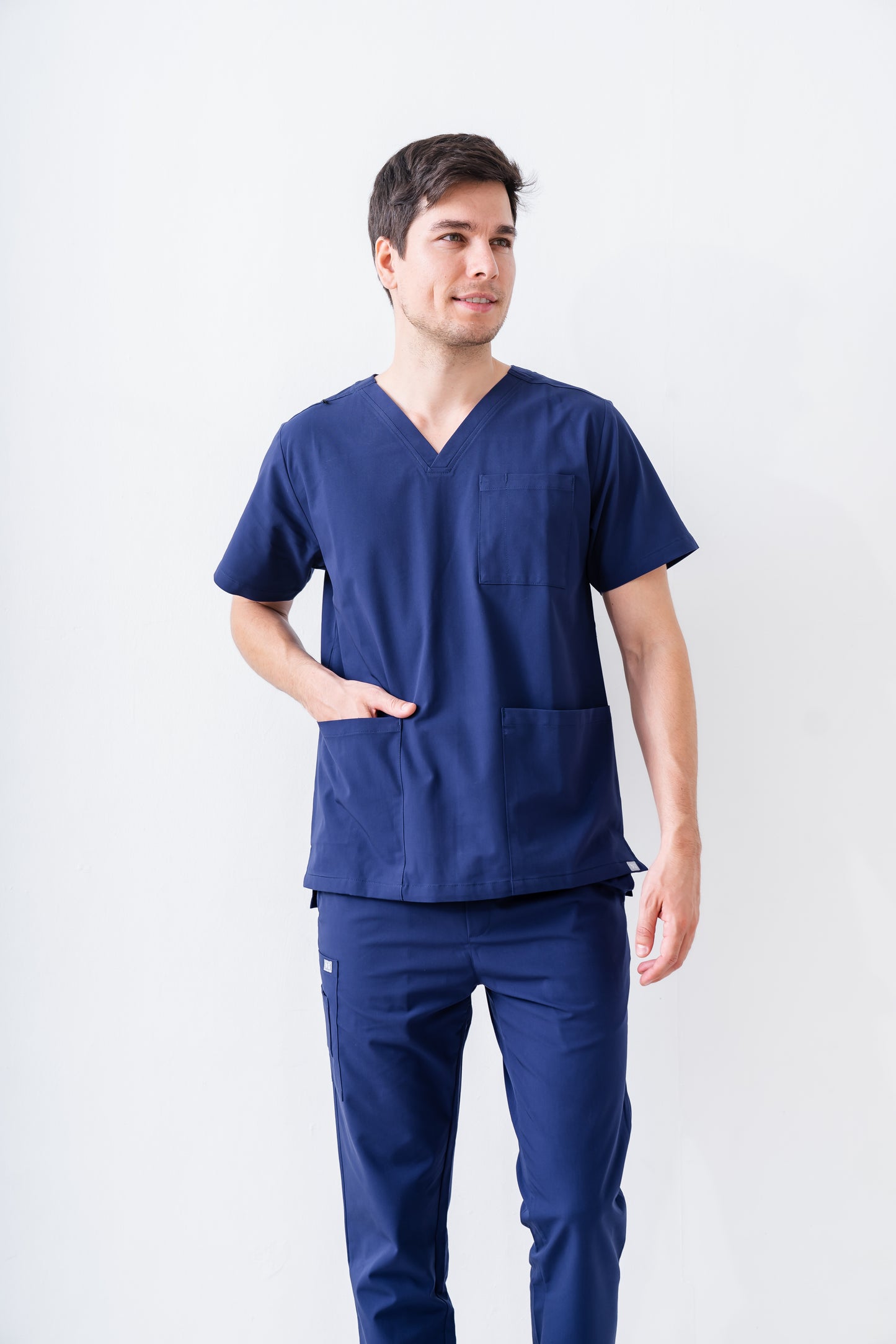 PAT-MED 'JOY' Premium Men's Scrub Top NAVY