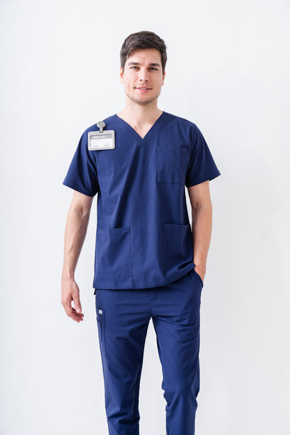 PAT-MED 'JOY' Premium Men's Scrub Top NAVY