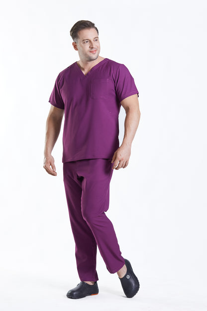 PAT-MED 'COMFY' Men's Scrub Pants PERYLENE VIOLET