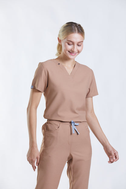 PAT-MED 'COMFY' Women's Scrub Top BEAVER FUR