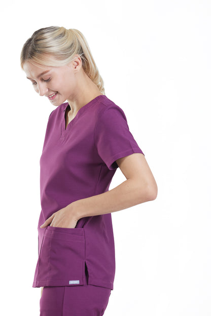 PAT-MED 'COMFY' Women's Scrub Top PERYLENE VIOLET