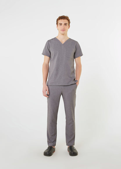 PAT-MED 'COMFY' Men's Scrub Pants HEATHER GRAY