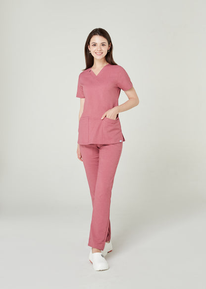 PAT-MED 'COMFY' Women's Scrub Top CORAL