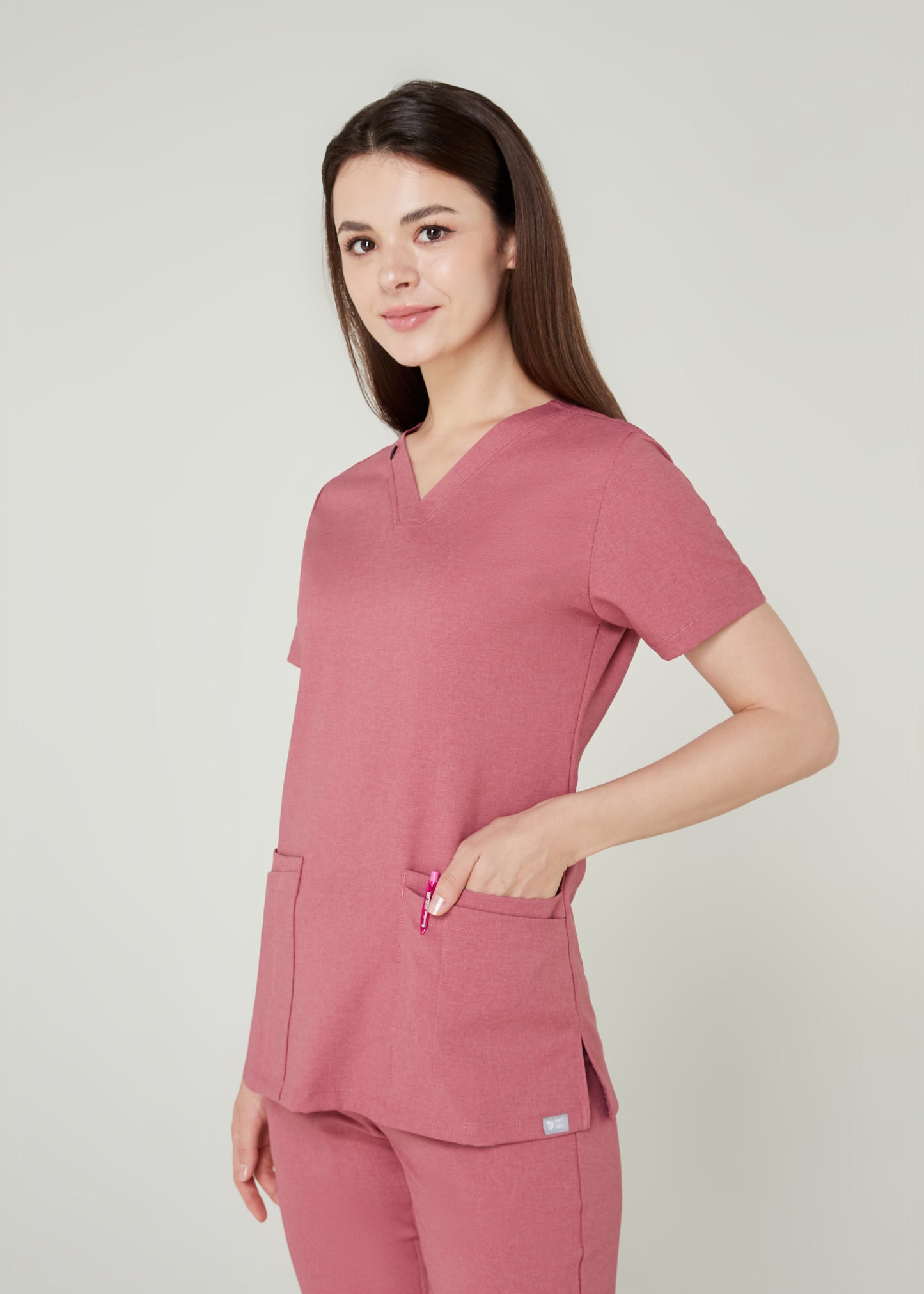 PAT-MED 'COMFY' Women's Scrub Top CORAL