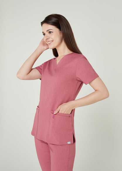 PAT-MED 'COMFY' Women's Scrub Top CORAL