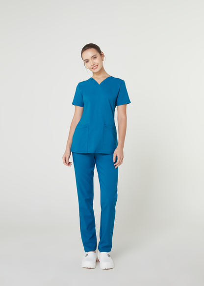 PAT-MED 'COMFY' Women's Scrub Top CARIBBEAN BLUE