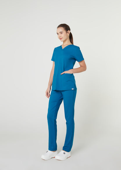 PAT-MED 'COMFY' Women's Scrub Top CARIBBEAN BLUE