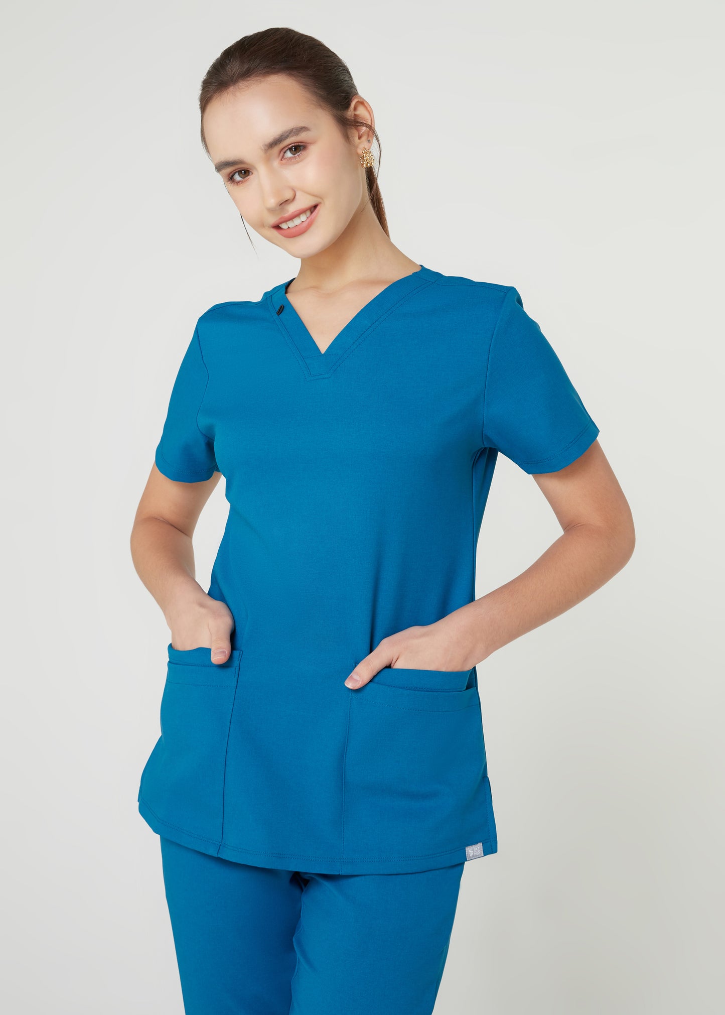 PAT-MED 'COMFY' Women's Scrub Top CARIBBEAN BLUE