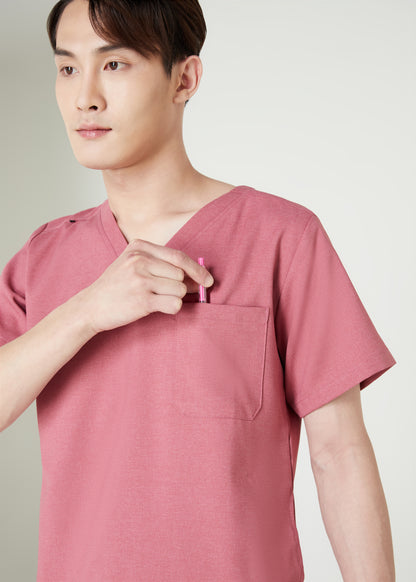 PAT-MED 'COMFY' Men's Scrub Top CORAL